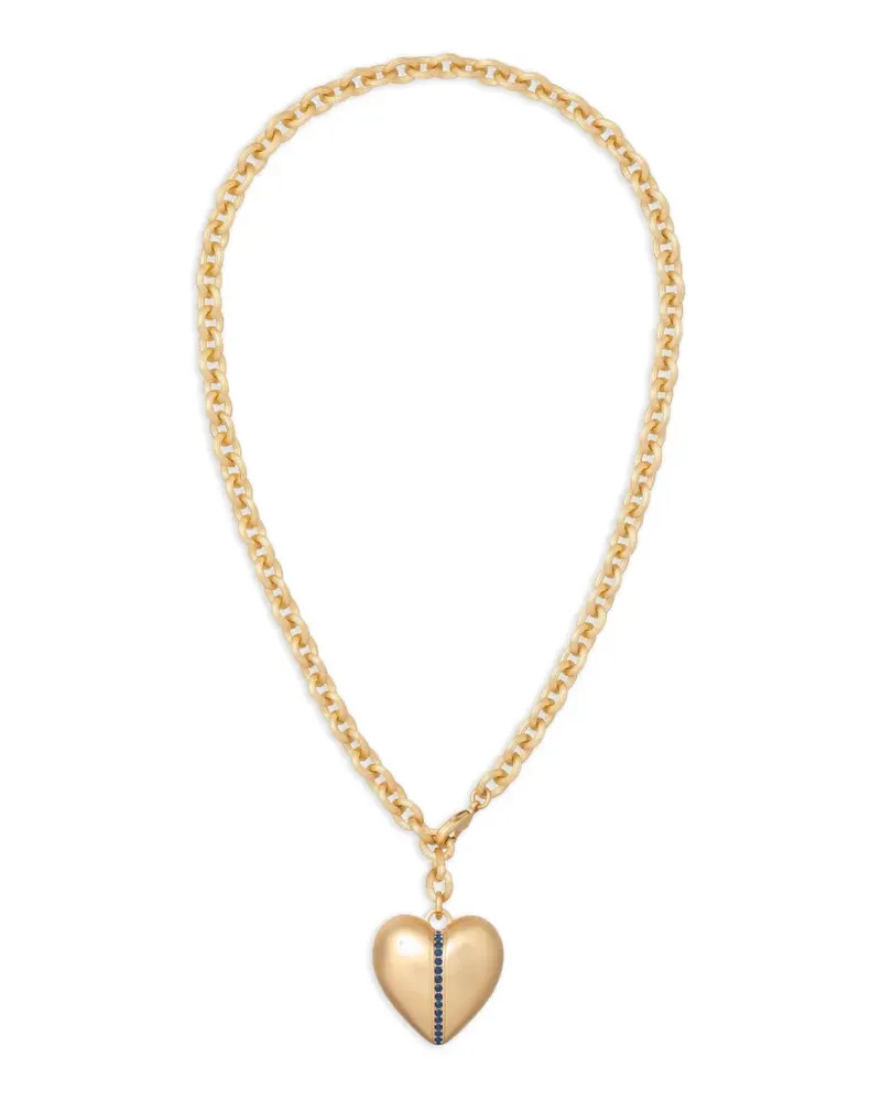 Roxanne Assoulin The Sapphire Stripe Herzanhänger - Gold Gold
