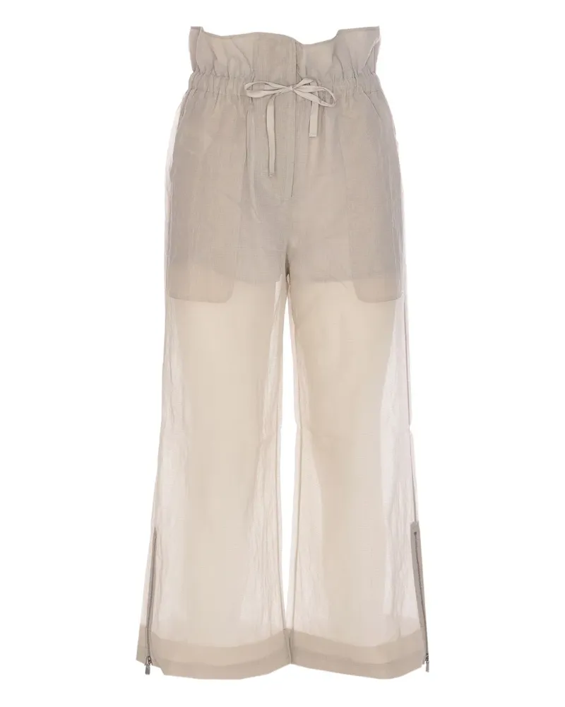 Pinko Straight-Leg-Hose mit Kordelzug - Grau Grau