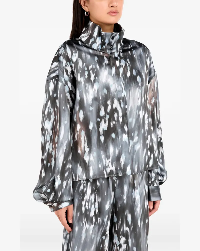 IRO Bluse mit abstraktem Print - Grau Grau