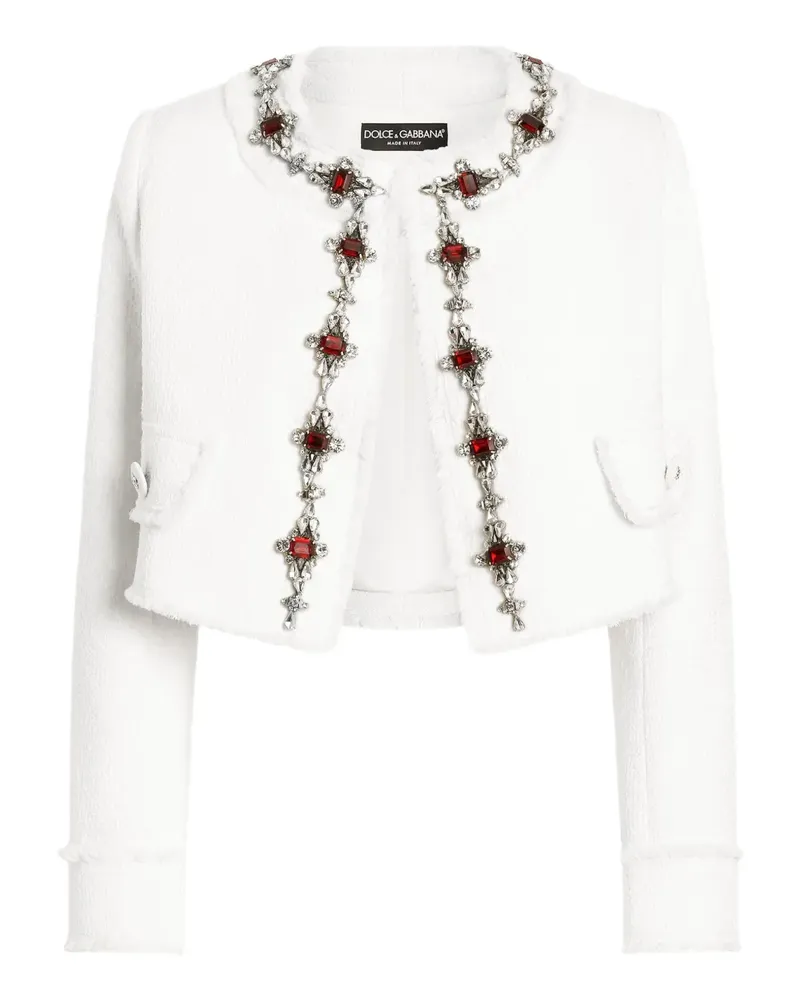 Dolce & Gabbana Jacke mit Verzierungen - Weiß Weiß