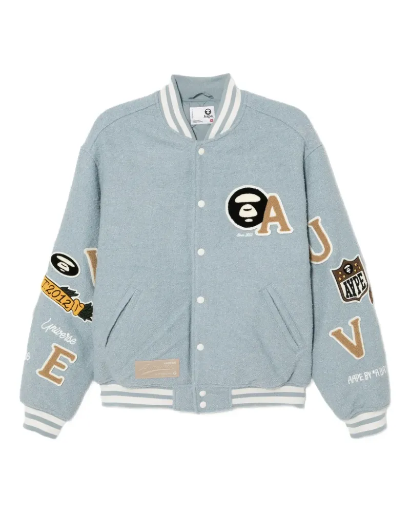 BAPE Jacke mit Logo-Stickerei - Blau Blau