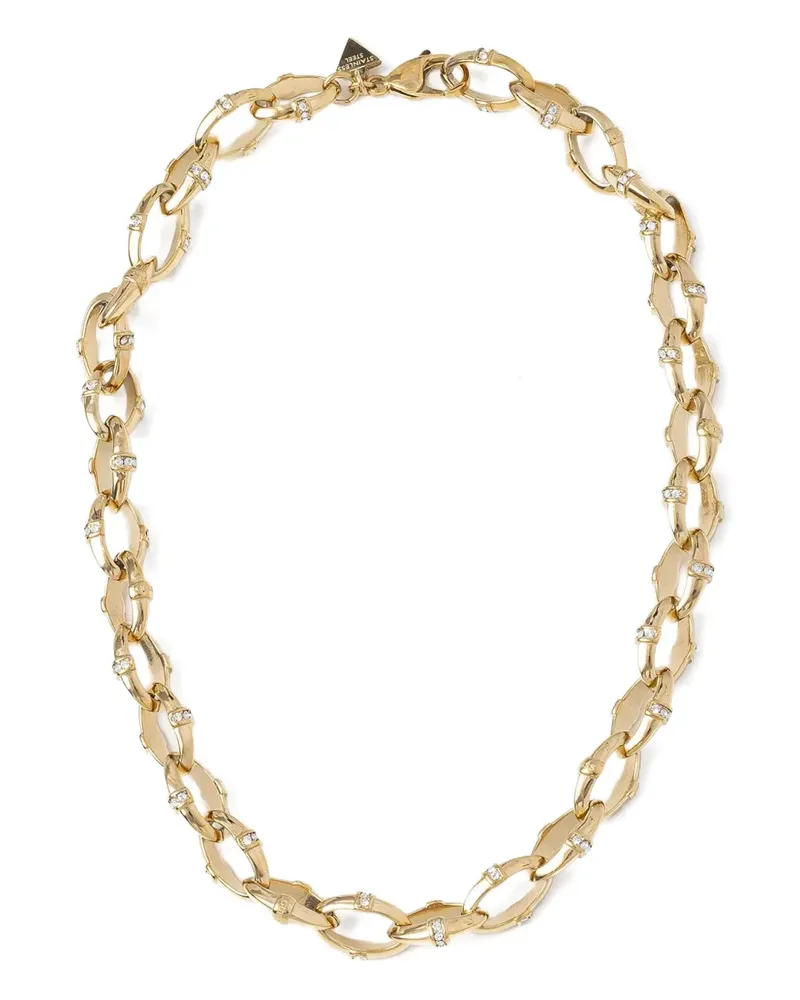 Guess crystal-embellished chain necklace - Gold Gold