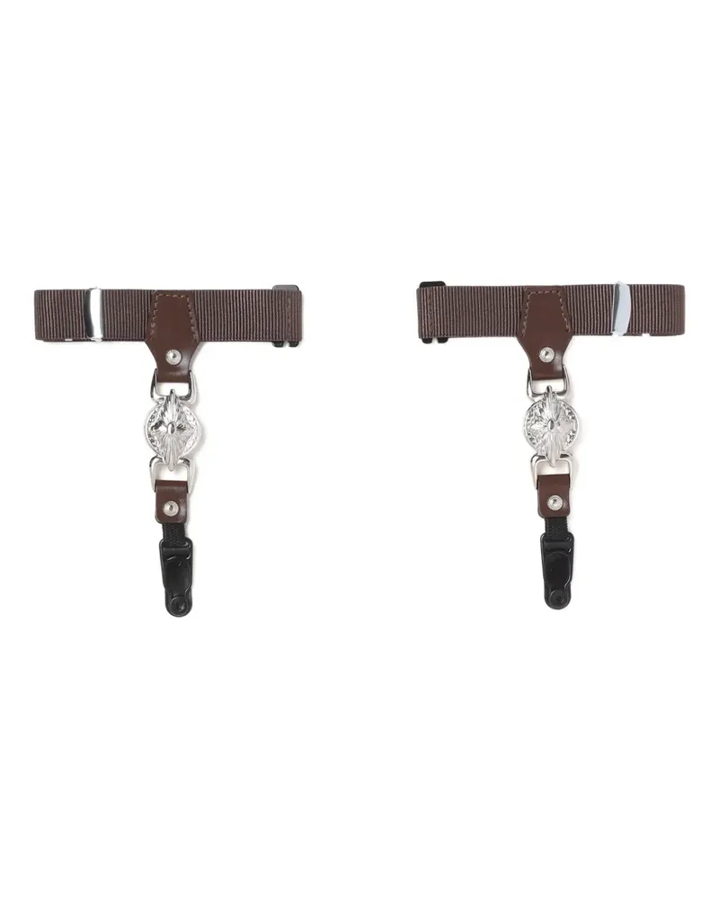 Toga Strumpfhalter mit Logo-Schild - Braun Braun
