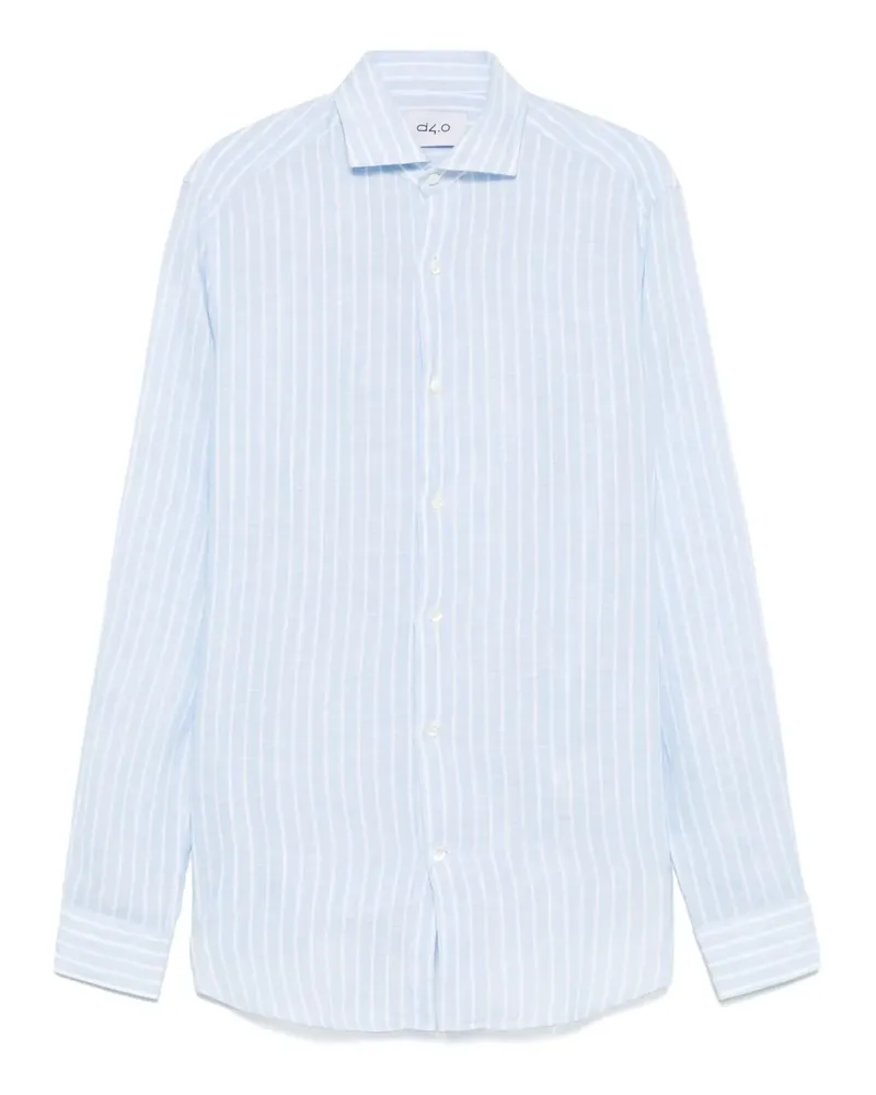 D4.0 Gestreiftes Hemd - Blau Blau