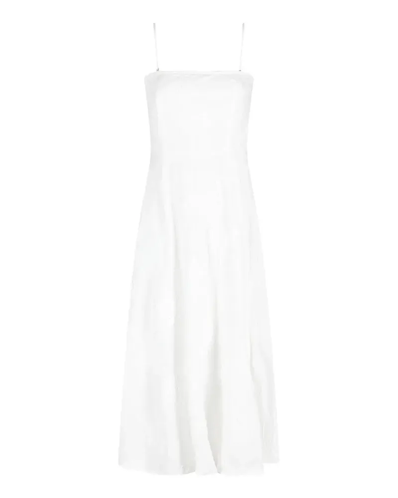 ROTATE Birger Christensen floral-embroidered midi dress - Weiß Weiß