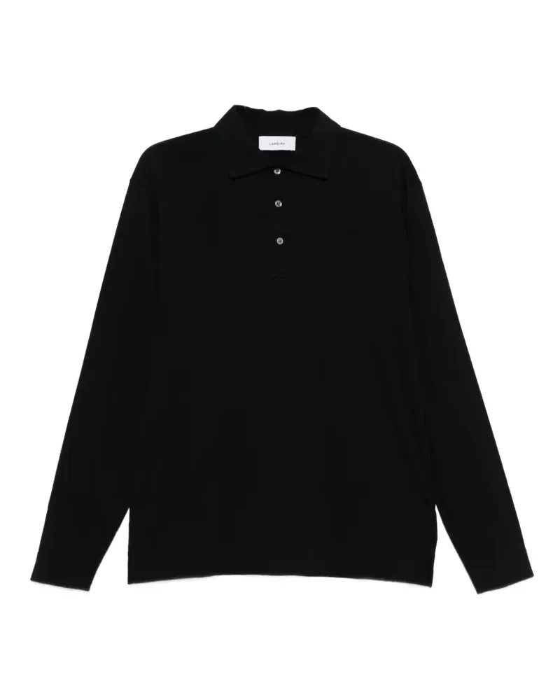 LARDINI long-sleeve polo shirt - Schwarz Schwarz