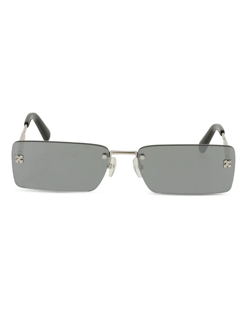 OFF-WHITE Rahmenlose Sonnenbrille mit eckigen Gläsern - Schwarz Schwarz