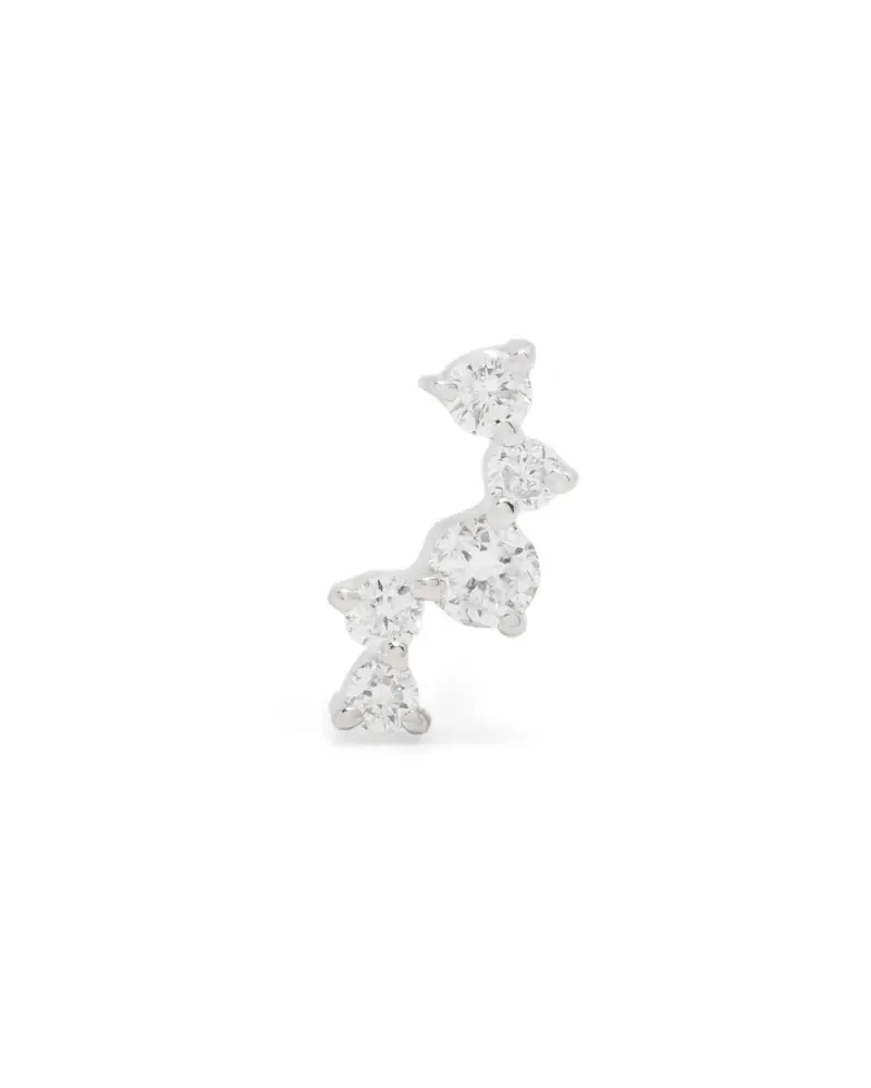 Maria Black 14K white gold Flashy Glitz diamond single earring - Silber Silber