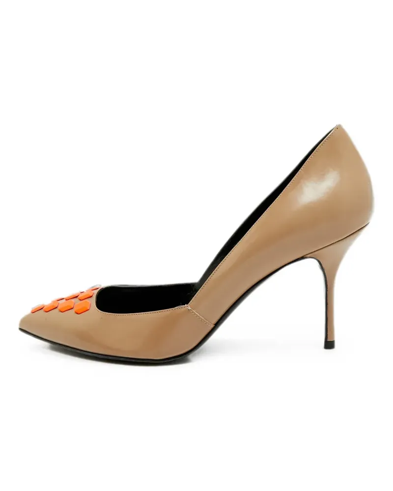 Pierre Hardy pointed toe pumps - Nude Nude