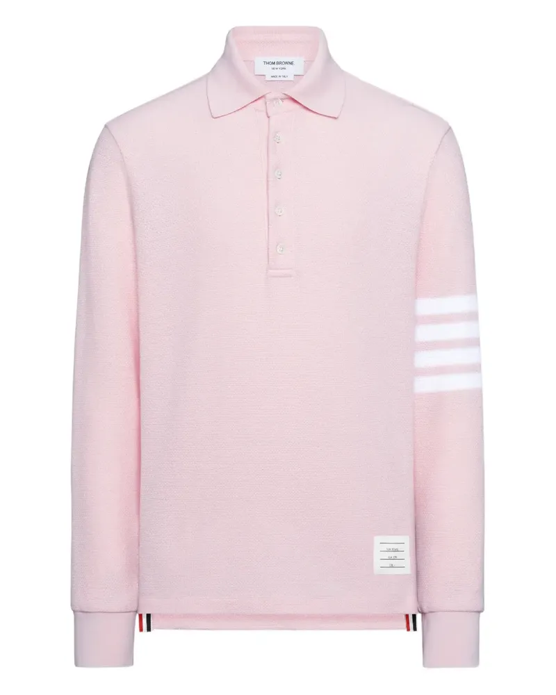 Thom Browne Piqué-Poloshirt - Rosa Rosa