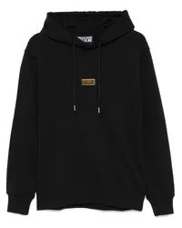 Versace Jeans Hoodie mit Logo-Schild Schwarz