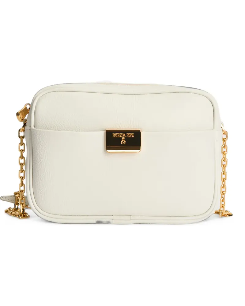Patrizia Pepe All Day Mini-Tasche aus gekörntem Leder - Weiß Weiß