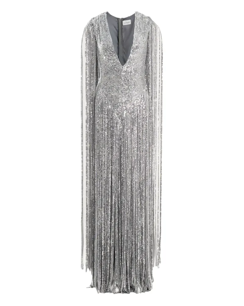 Ana Radu Maxikleid mit Pailletten - Silber Silber