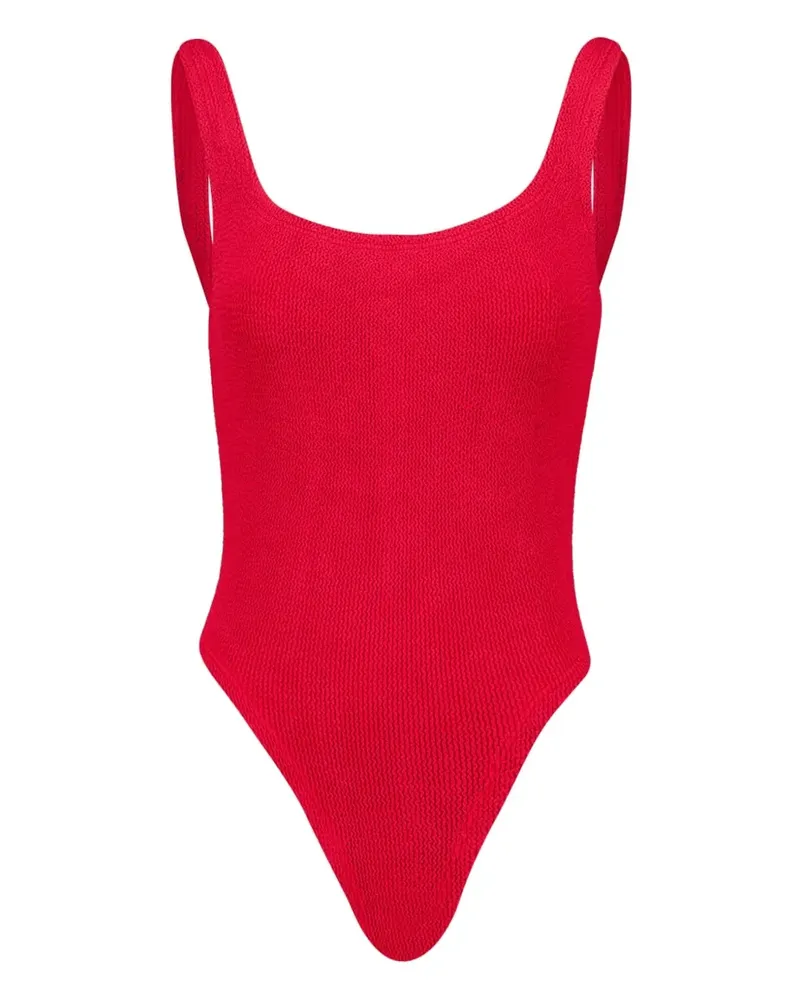Hunza G Badeanzug mit eckigem Ausschnitt - Rot Rot