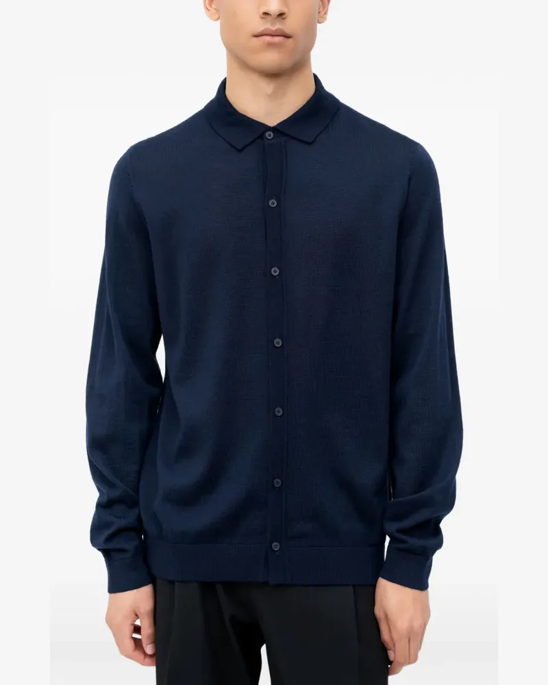 HUGO BOSS buttoned collared cardigan - Blau Blau