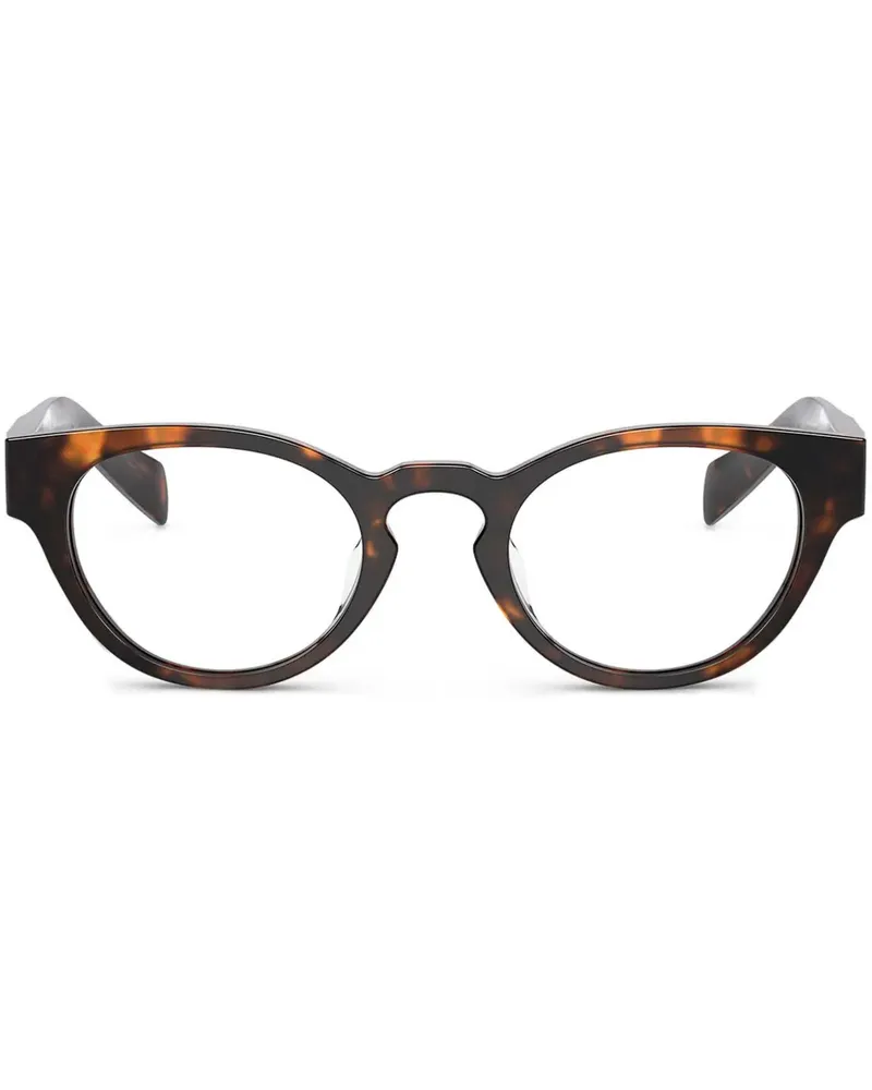 Prada Brille mit rundem Gestell - Braun Braun
