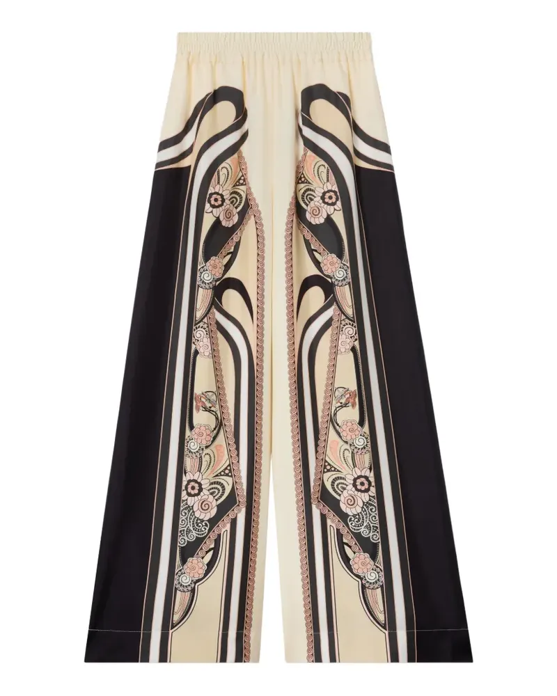 La DoubleJ Palazzohose mit Blumenprint - Nude Nude