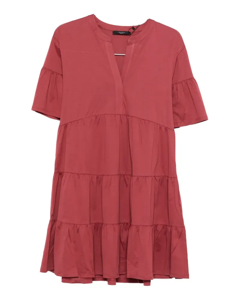 Max Mara Wkdsaggina ruffled V-neck mini dress - Rot Rot