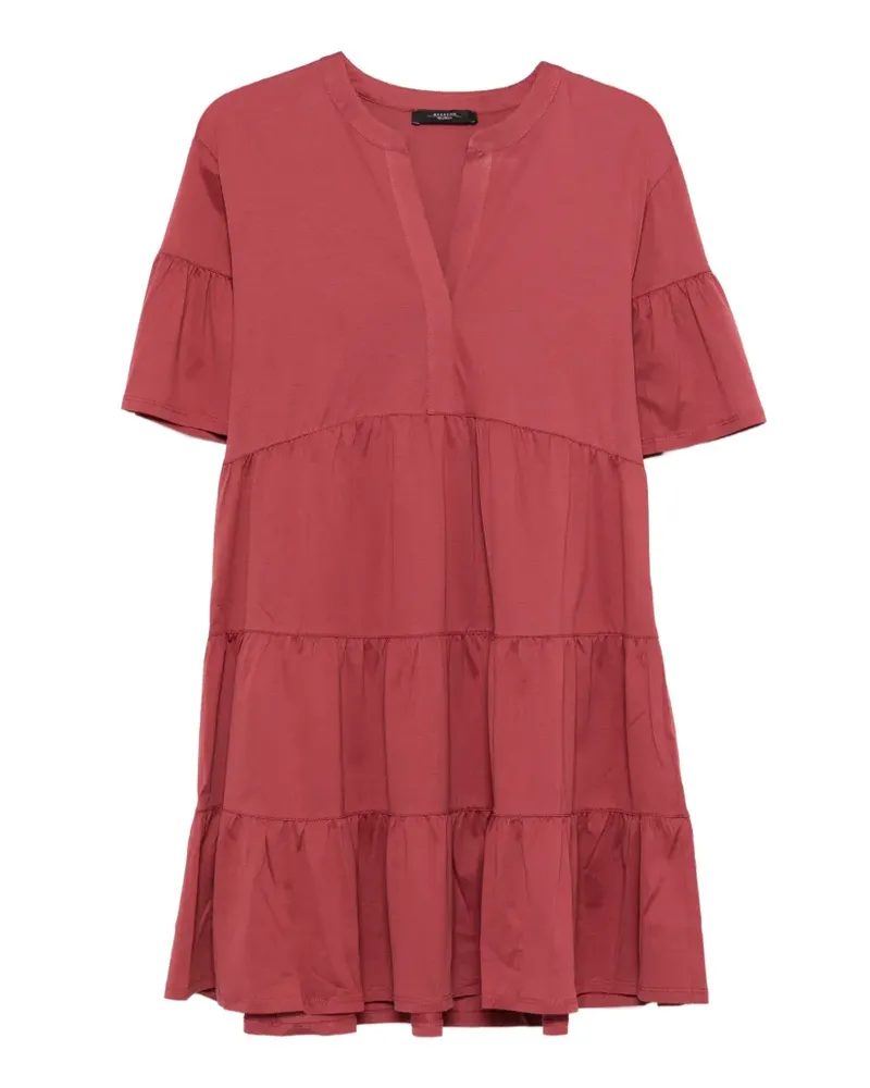Max Mara Wkdsaggina ruffled V-neck mini dress - Rot Rot