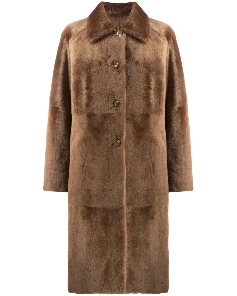 DROMe Wendbarer Shearling-Mantel - Braun Braun