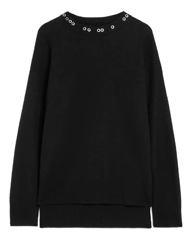 Jil Sander Pullover mit Ösendetail - Schwarz Schwarz
