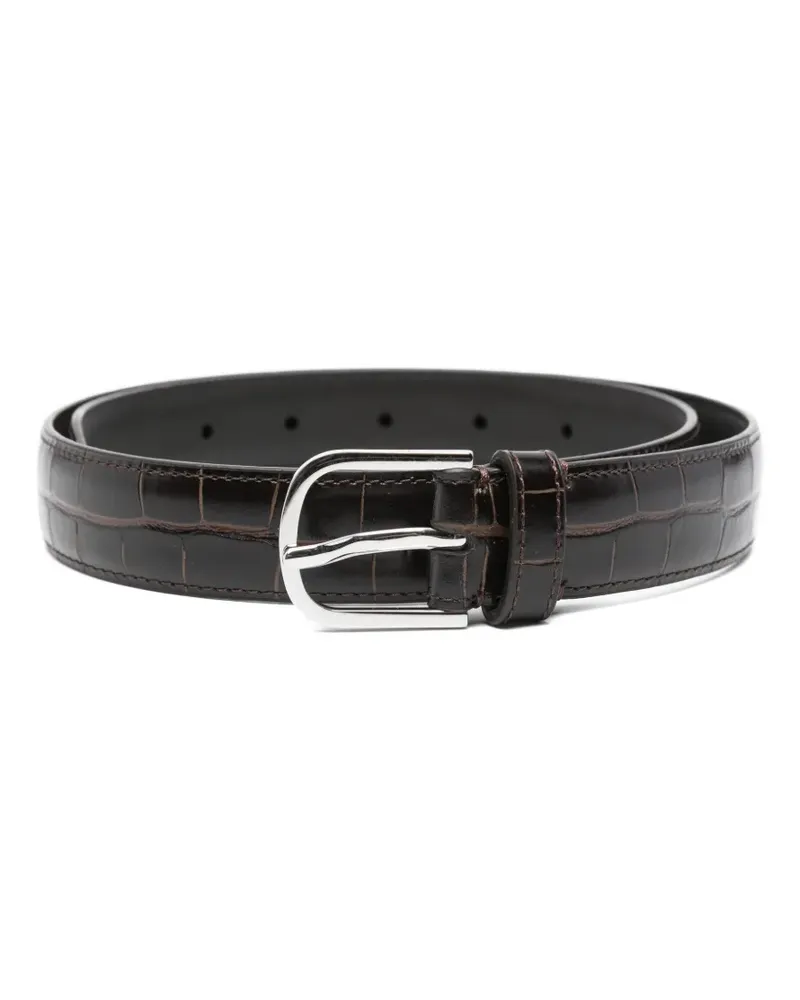 Totême Gürtel mit Kroko-Optik - Braun Braun