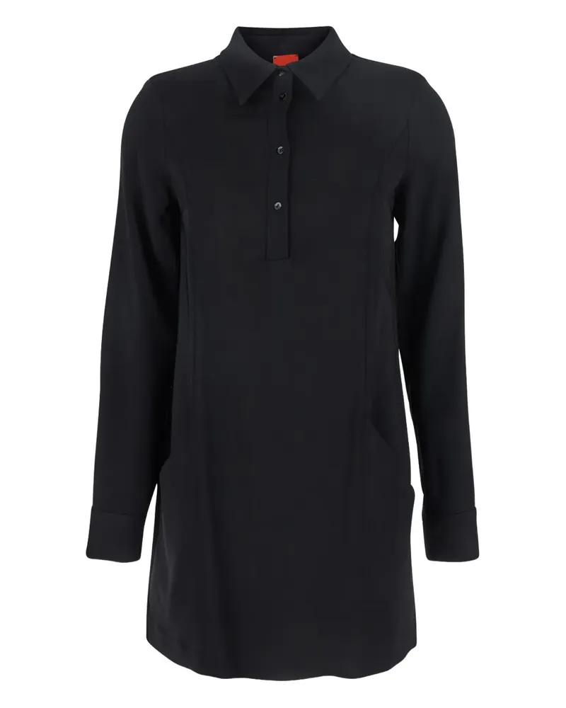 ..,merci Midikleid mit klassischem Kragen - Schwarz Schwarz