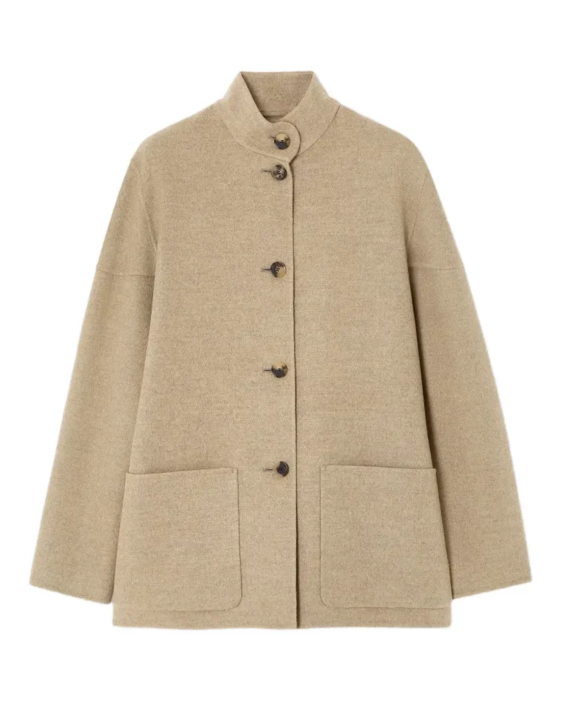 Loro Piana button-fastening cashmere coat - Nude Nude