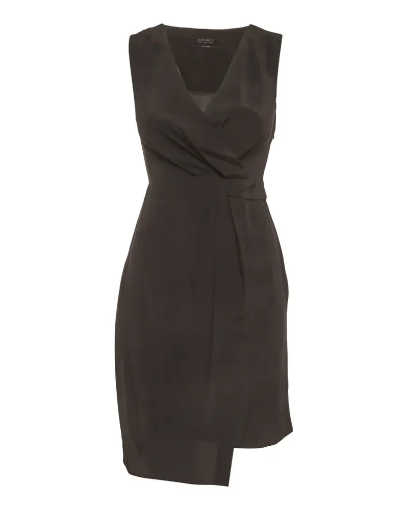 AllSaints Peak asymmetrisches Minikleid - Schwarz Schwarz