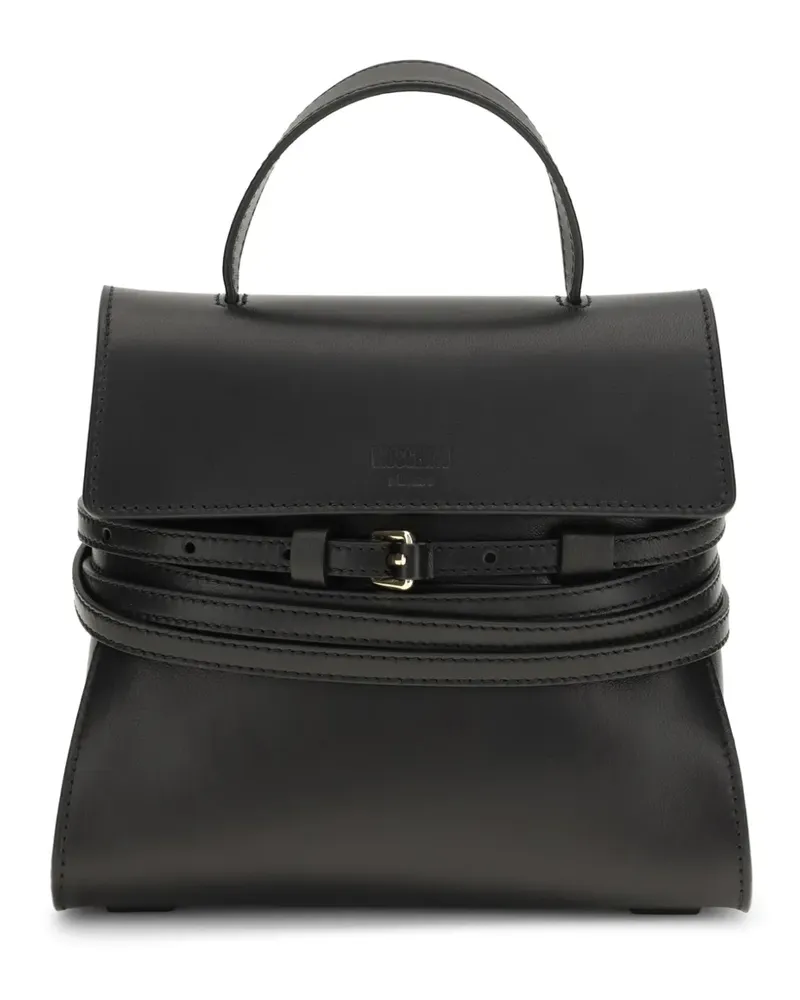 Moschino buckle leather tote bag - Schwarz Schwarz