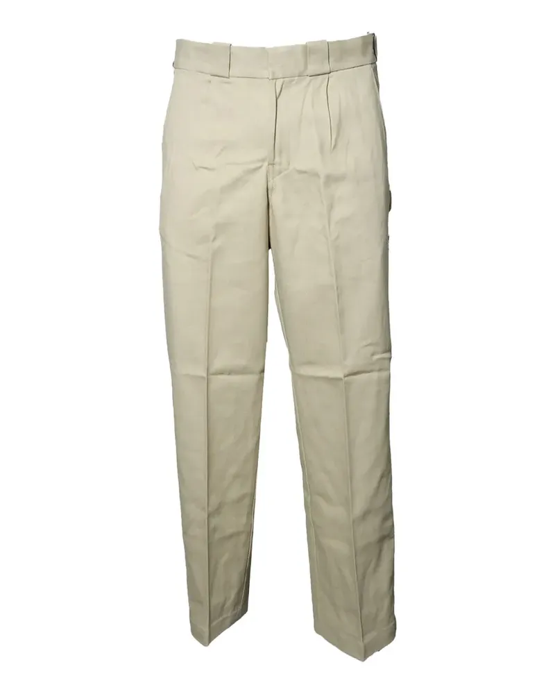Dickies logo-patch pressed-crease trousers - Nude Nude