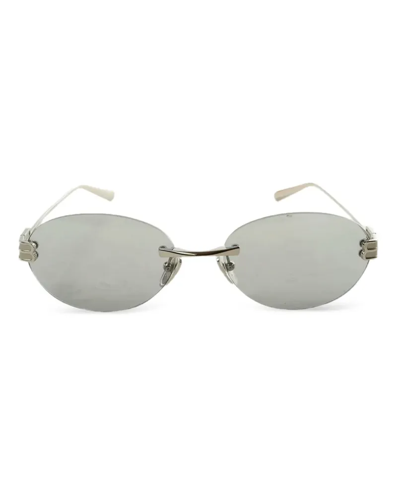 Balenciaga Gossip Sonnenbrille mit ovalem Gestell - Silber Silber