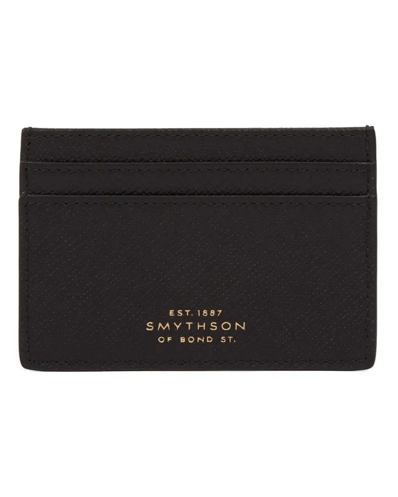 Smythson Flaches Panama Kartenetui - Schwarz Schwarz