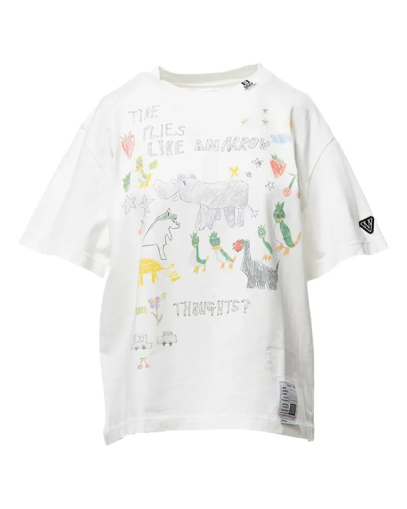 MIHARAYASUHIRO T-Shirt mit Illustrations-Print - Weiß Weiß