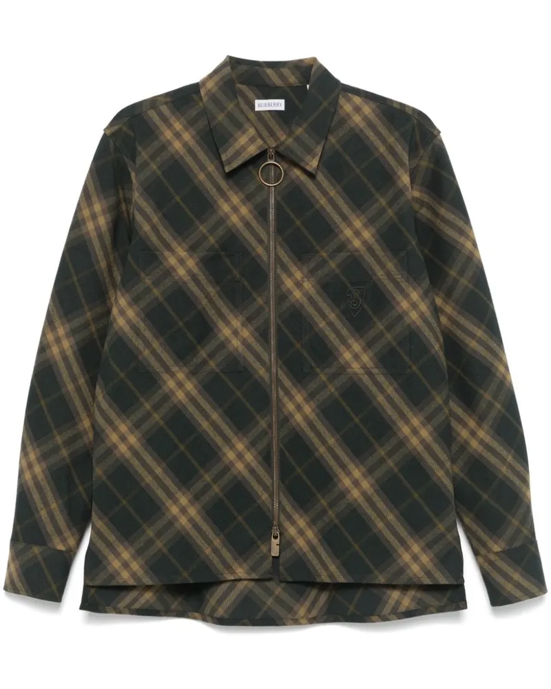 Burberry Karierte Hemdjacke - Grau Grau