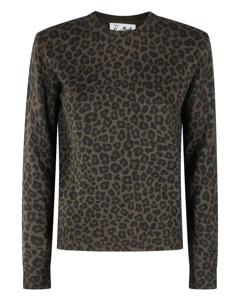 MC2 Saint Barth leopard-print crew-neck sweater - Braun Braun