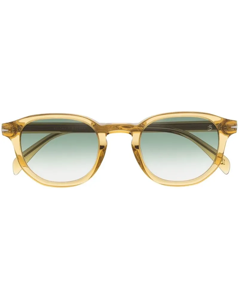EYEWEAR by DAVID BECKHAM Runde Sonnenbrille mit Farbverlauf - Gelb Gelb