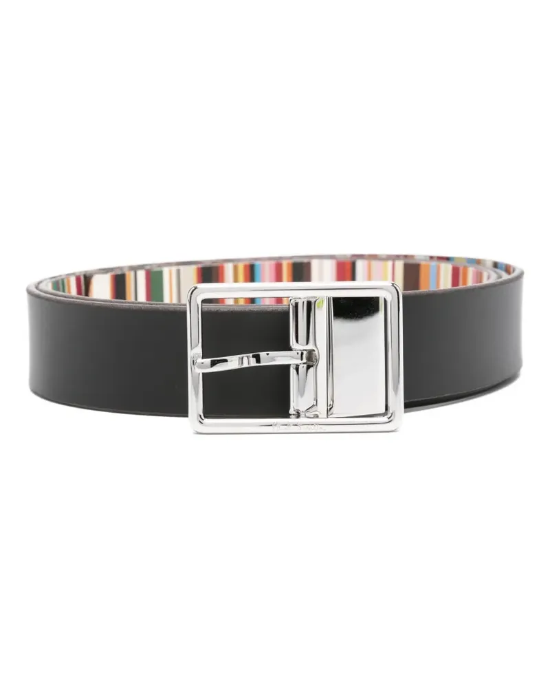 Paul Smith Wendbarer Gürtel mit Streifen - Schwarz Schwarz