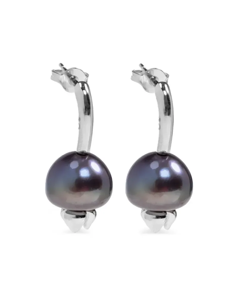 Loewe Ohrringe mit Perlenanhänger - Silber Silber