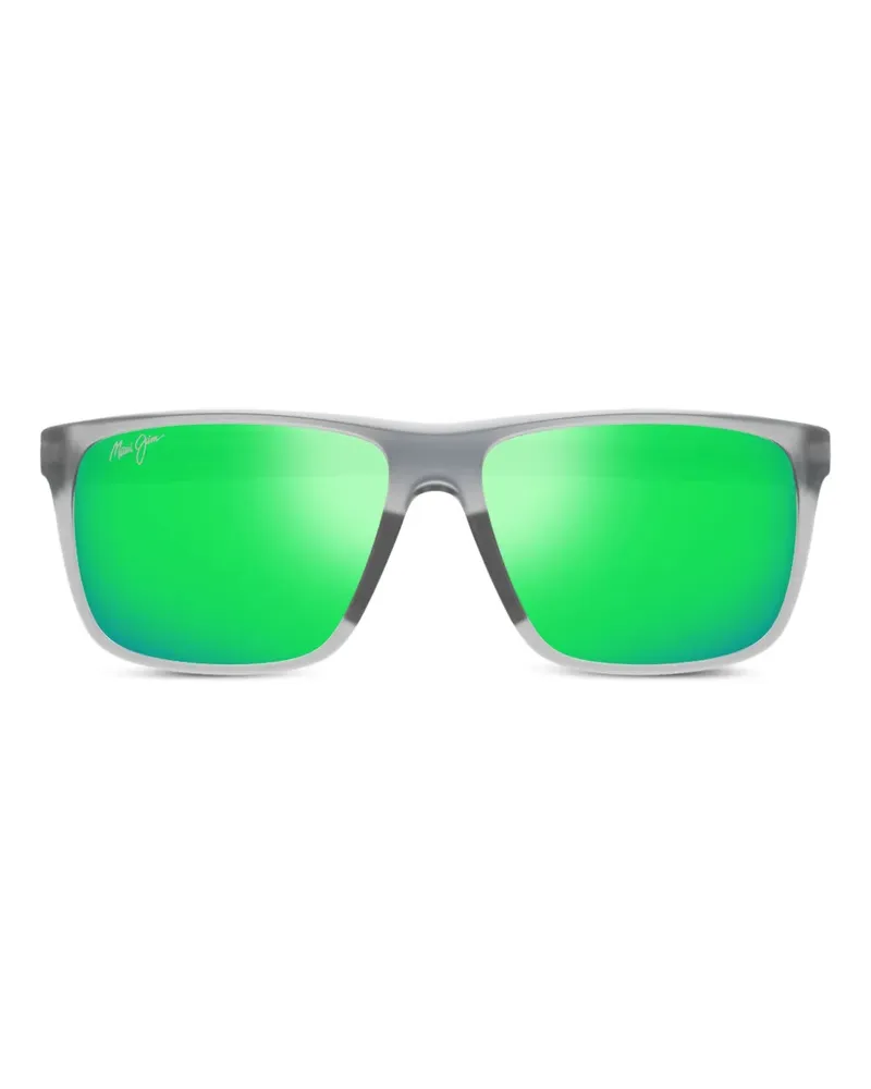 Maui Jim Lehopulu Sonnenbrille mit eckigem Gestell - Grau Grau