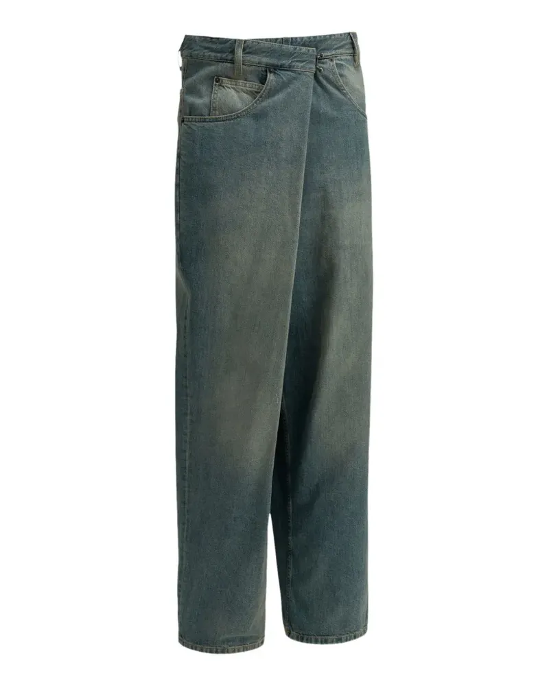 Maison Margiela wrap-front faded jeans - Blau Blau