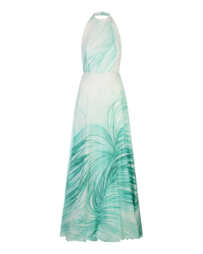 Kiton floral-print halterneck maxi dress - Weiß Weiß