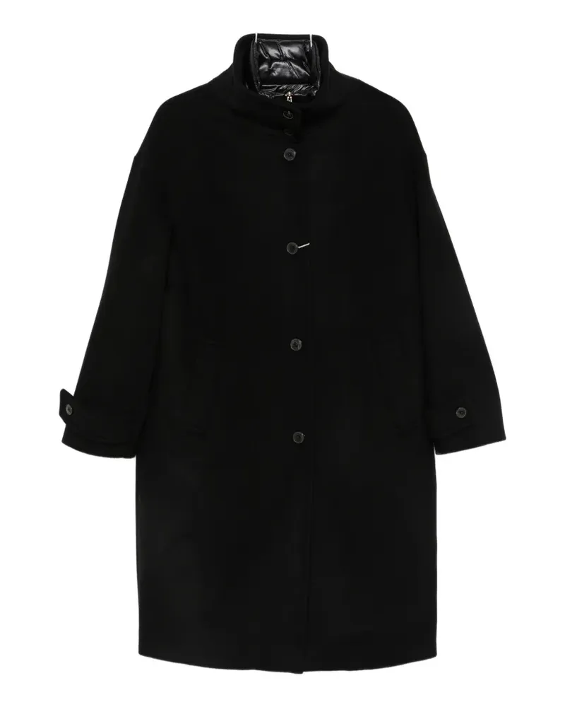 Herno button-up funnel-neck coat - Schwarz Schwarz