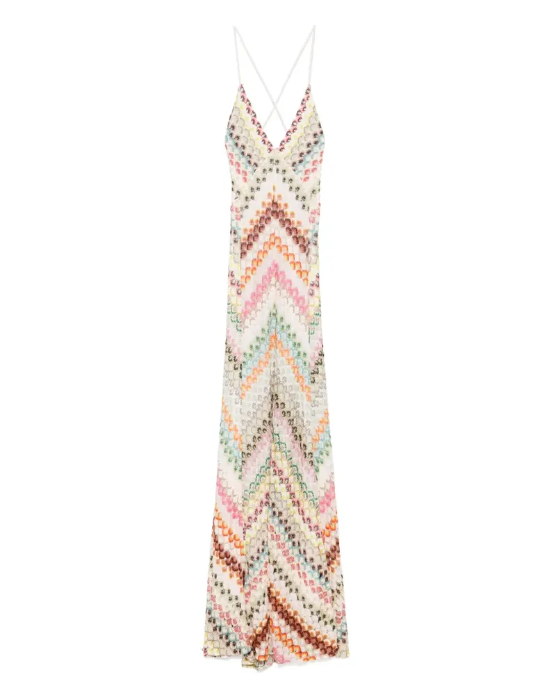 Missoni Maxikleid mit Zickzackmuster - Nude Nude
