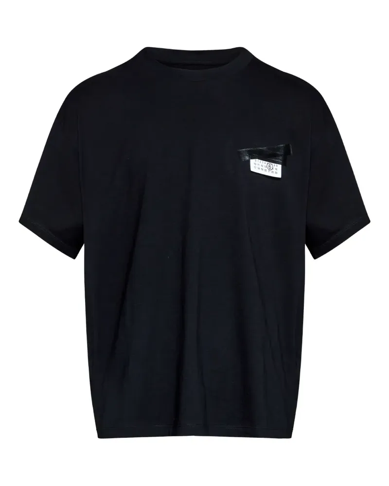 Maison Margiela T-Shirt mit Nummern-Print - Schwarz Schwarz