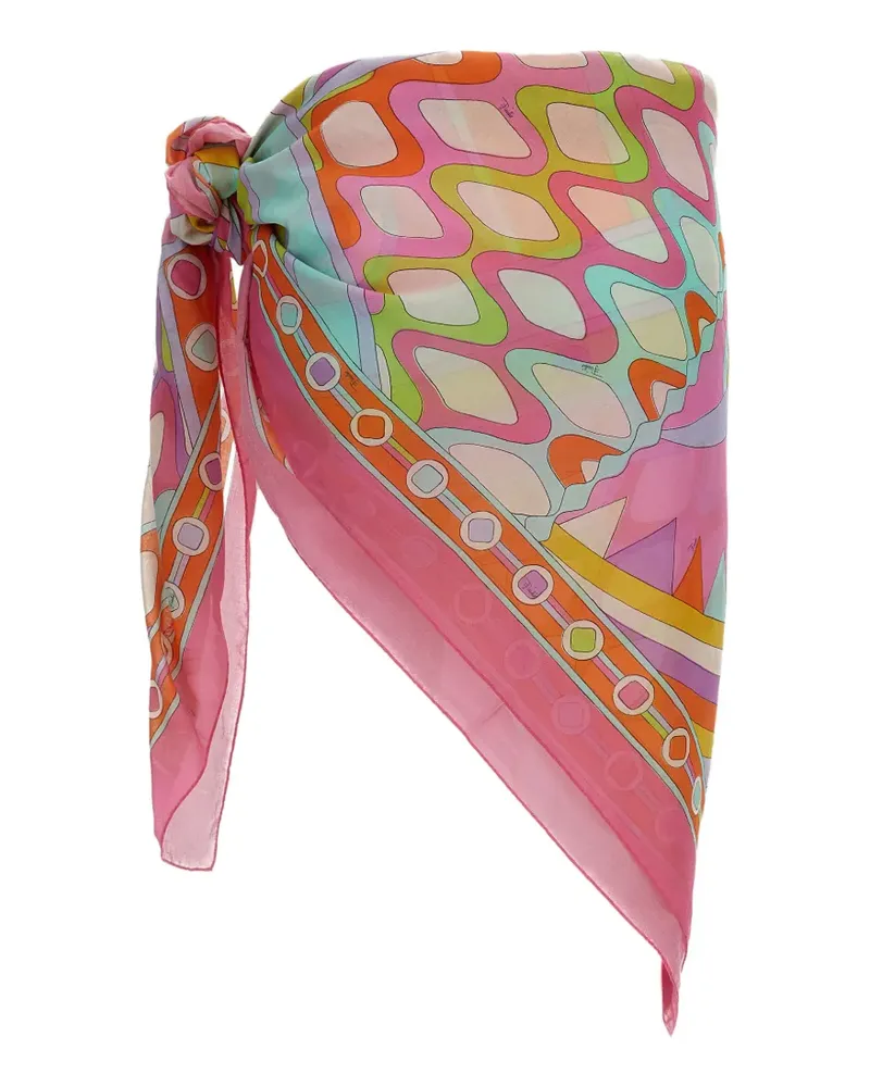 Emilio Pucci Vivara-print cotton sarong - Rosa Rosa