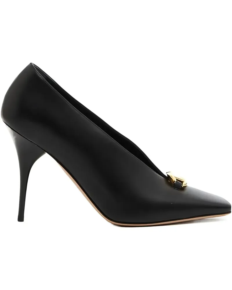 Valentino Garavani Pumps mit V-Ausschnitt 100mm - Schwarz Schwarz