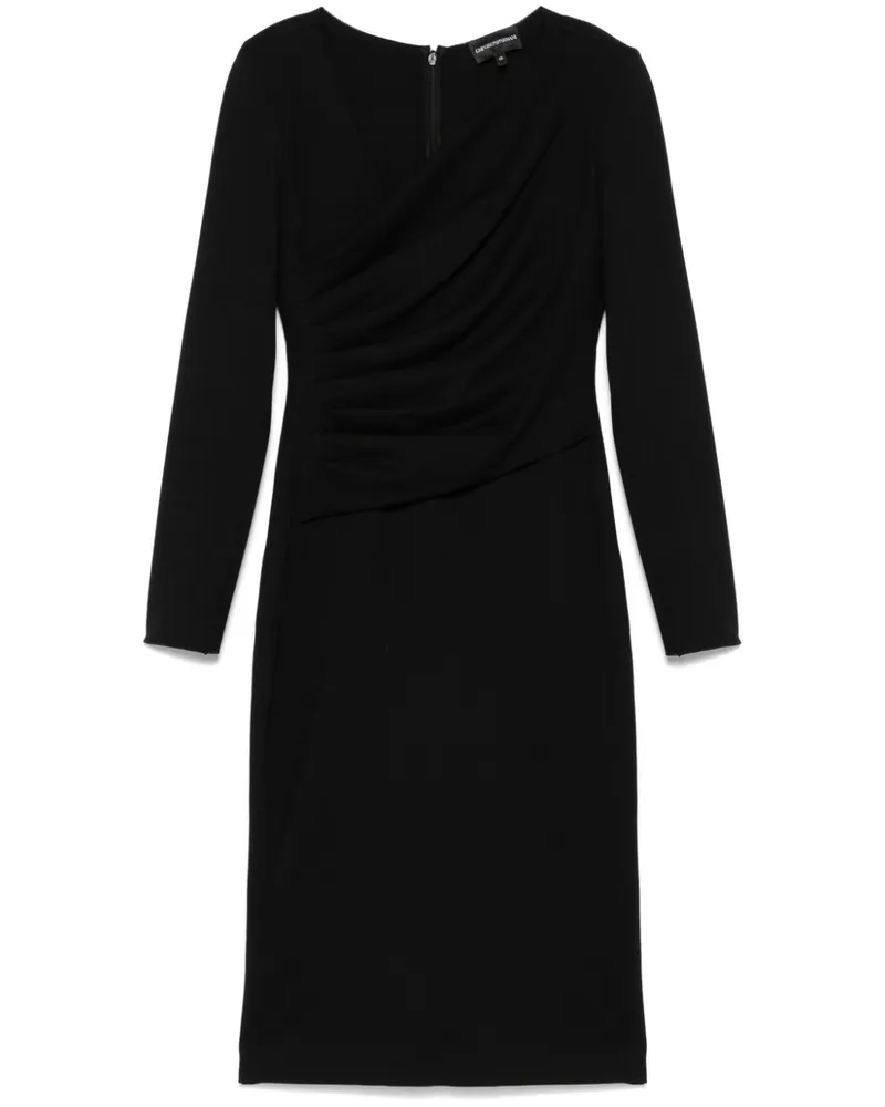 Emporio Armani Plissiertes Minikleid - Schwarz Schwarz