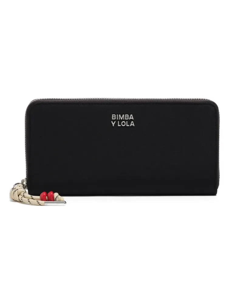 BIMBA Y LOLA Portemonnaie mit Reißverschluss - Schwarz Schwarz