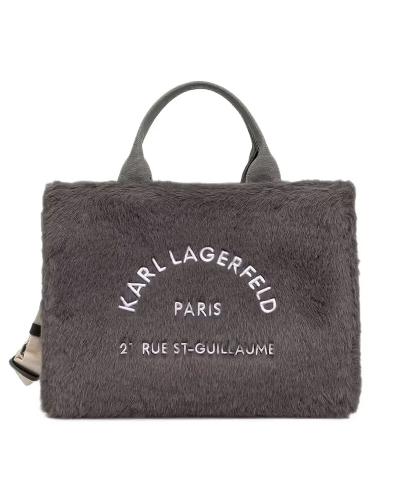 Karl Lagerfeld Handtasche mit Logo-Stickerei - Grau Grau